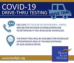 COVID-19 Drive-thru Testing Now Available by Appointment